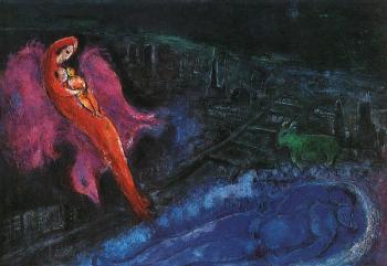 Marc Chagall : Bridges over the Seine